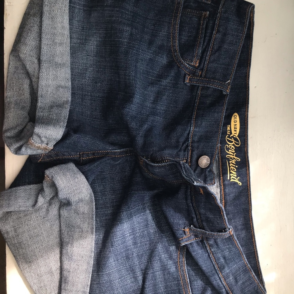 Old Navy Dark Denim Boyfriend Shorts